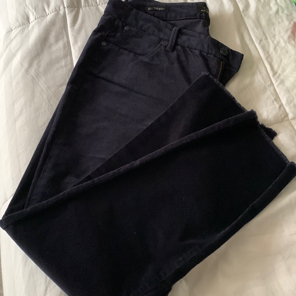 Talbot navy blue corduroy slim leg pants